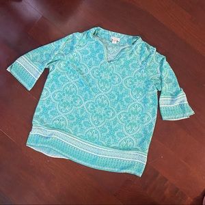 Cynthia Rowley 2X Blue Blouse
